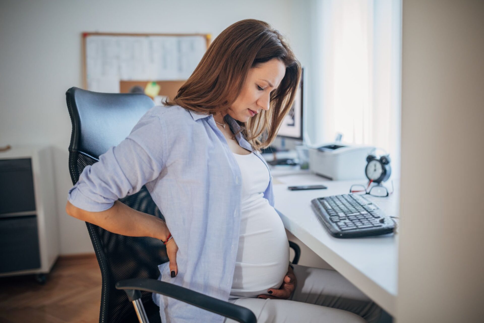 donna incinta si prepara ad induzione